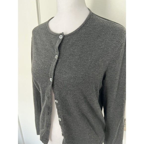 Jones New York Sport Cardigan Button Up Sweater Gray Size M - Picture 2 of 8